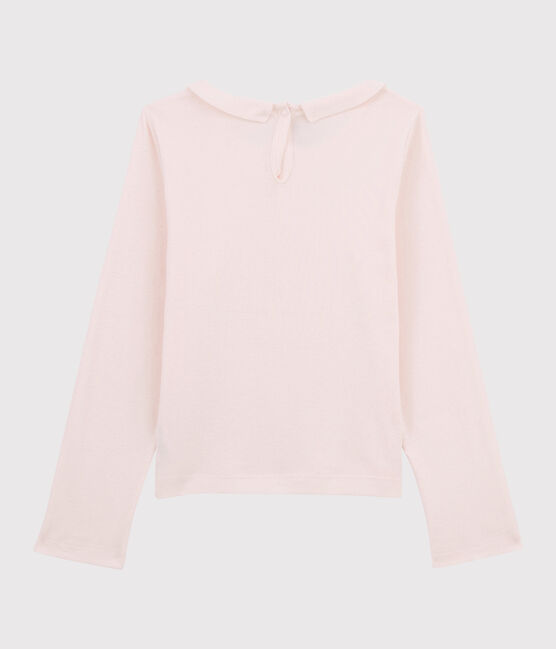 Langärmeliges Kinder-T-Shirt aus Baumwolle für Mädchen rosa FLEUR