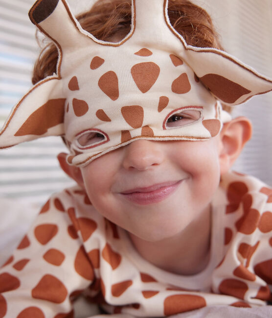 Kinderpyjama aus Baumwolle im Giraffen-Verkleidungs-Look weiss AVALANCHE/ ECUREUIL