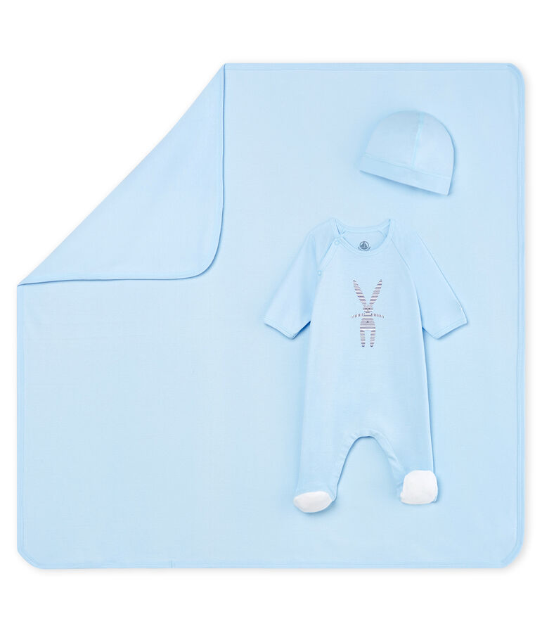 Geschenkset zur Geburt aus Rippstrick vielfarbig