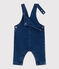 Langbeinige Baby-Latzhose aus Jeansstoff mit Elastan.  blau DENIM MOYEN