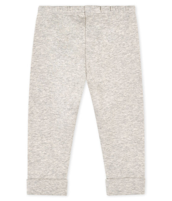 Einfarbige Strick-Babyhose Jungen grau BELUGA CHINE