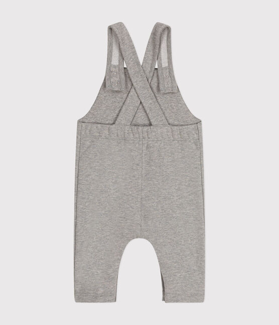 Lange Baby-Latzhose aus Molton grau CHATON CHINE