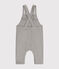 Lange Baby-Latzhose aus Molton grau CHATON CHINE