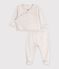 Baby-Set aus einfarbiger Baumwolle mit Bruststickerei MONTELIMAR CHINE