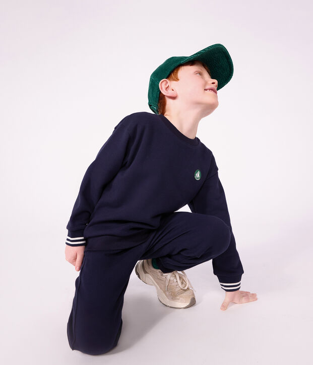 Kinder-Sweatshirt aus einfarbiger Baumwolle SMOKING