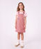Kinder-Latzkleid aus Baumwolle mit Streifen rosa/rosa