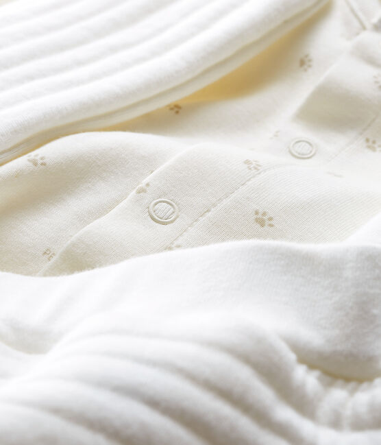 3-teiliges Baby-Set aus Doppeljersey weiss MARSHMALLOW