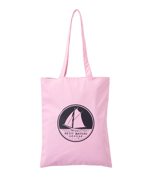 Wasserabweisende Damen-Shopping-Tasche in Uni rosa
