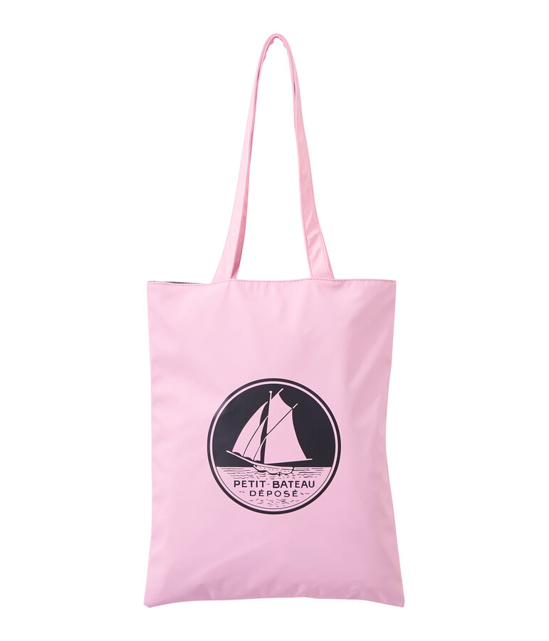Wasserabweisende Damen-Shopping-Tasche in Uni rosa