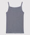 Spaghetti-Top aus BIO-Baumwolle für Damen blau SMOKING/weiss MARSHMALLOW