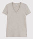 Damen-T-Shirt LE DROIT aus Baumwolle mit V-Ausschnitt