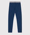 Kinder-Jeggings aus Molton in Denim-Optik für Mädchen blau MEDIEVAL/beige ECRU
