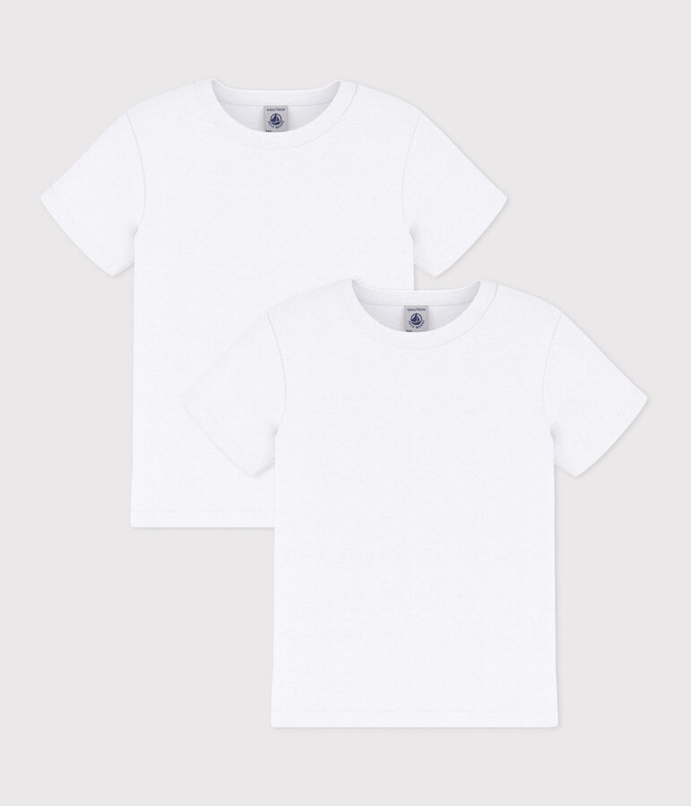 2er-Set kurz&auml;rmelige wei&szlig;e T-Shirts f&uuml;r Jungen variante 1