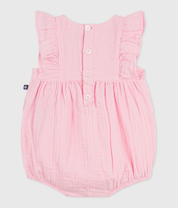 &Auml;rmelloser Baby-Kurzoverall aus einfarbiger Baumwolle MARQUISE