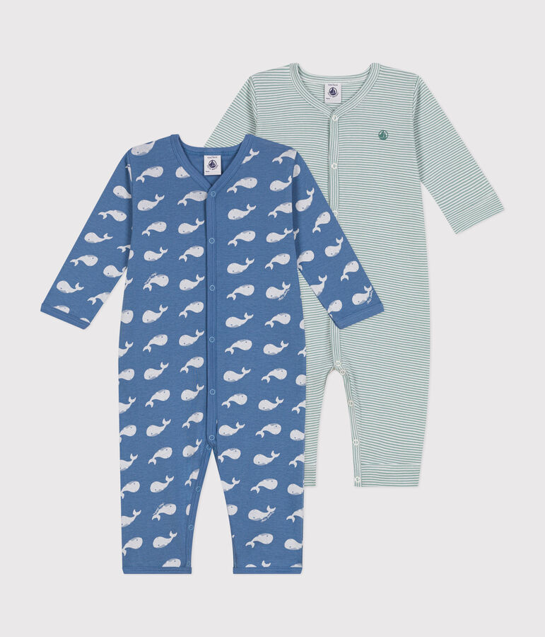 Baby-Pyjamas aus Baumwolle im 2er-Set vielfarbig