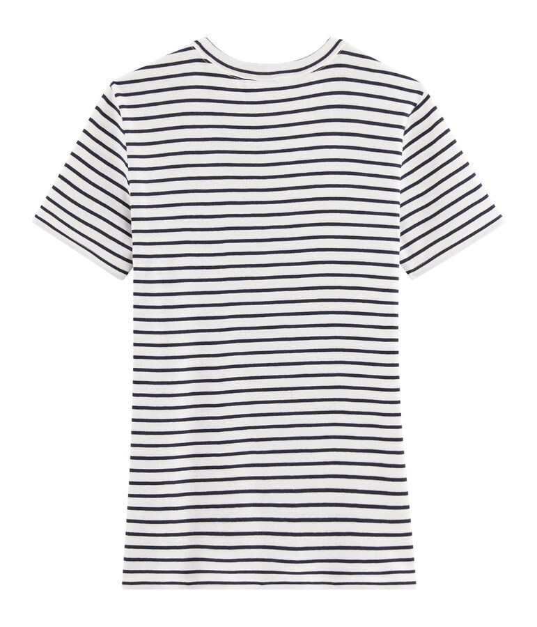 Damen-T-Shirt weiss/blau