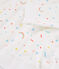 Kinderpyjama aus Molton mit Konfetti-Print für Mädchen weiss MARSHMALLOW/weiss MULTICO