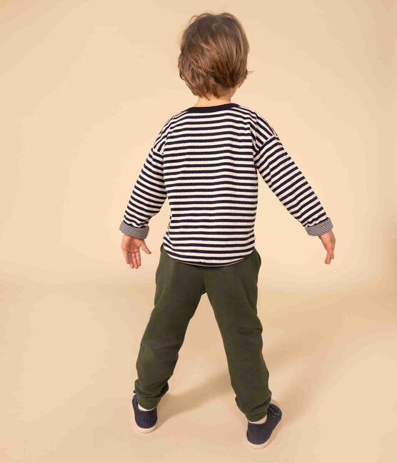 Langärmeliges T-Shirt aus Doppeljersey für Kinder/Jungen blau SMOKING/ AVALANCHE