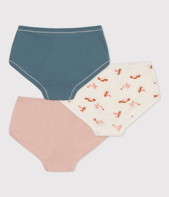 3er-Set Slips aus Baumwolle mit Vogelmotiv für Mädchen variante 1