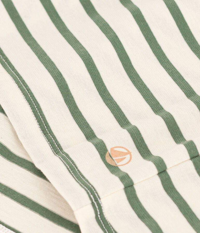 T-Shirt LE DROIT aus Baumwolle mit Rundhalsausschnitt naturfarben/gr&uuml;n