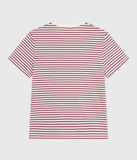 Kurzärmeliges Damen T-Shirt "Le Droit" mit geradem Schnitt aus Baumwolle rot MILK/ AMARANTE