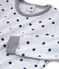 Rippstrick-Pyjama für Jungen grau POUSSIERE/weiss MULTICO