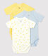 3er-Set Baby-Bodys aus Bio-Baumwolle
