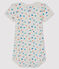 Kurzärmeliger Baby-Body für Jungen-Mädchen weiss MARSHMALLOW/weiss MULTICO