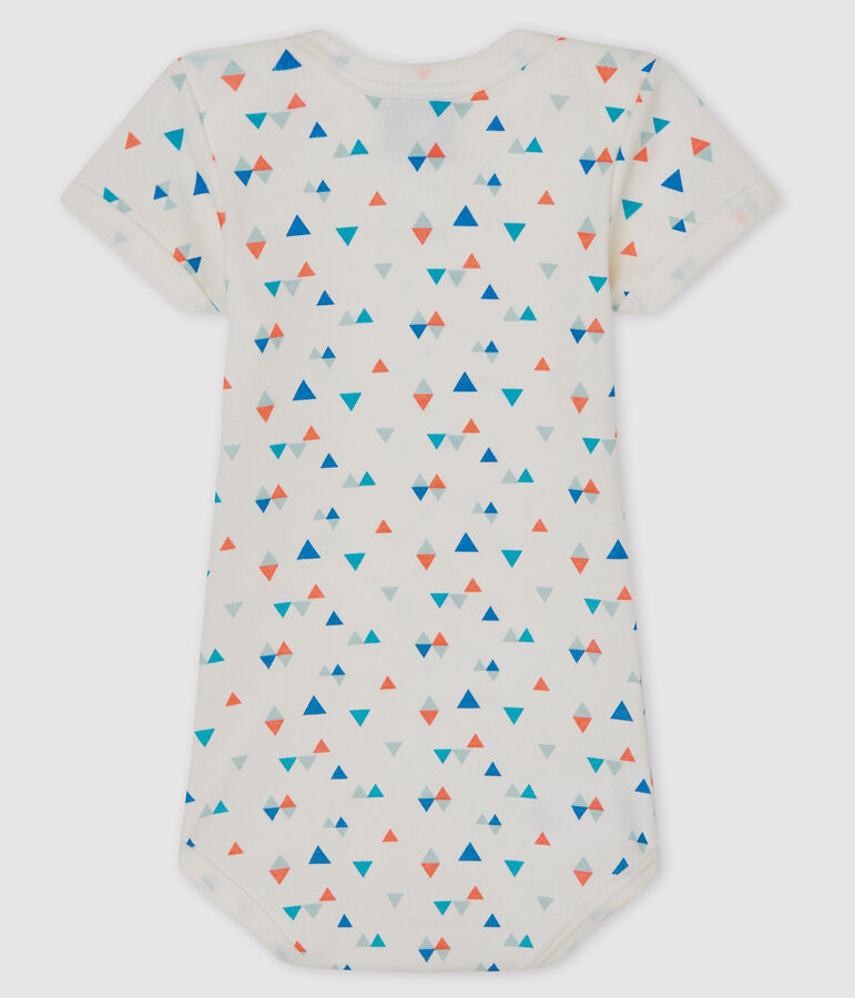Kurz&auml;rmeliger Baby-Body f&uuml;r Jungen-M&auml;dchen weiss/vielfarbig