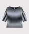 Streifenshirt aus Baumwolle Damen blau SMOKING/weiss MARSHMALLOW