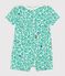 Baby-Kurzoverall aus Baumwolle. weiss MARSHMALLOW/weiss MULTICO