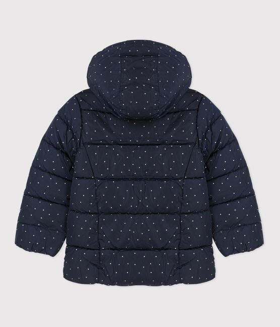 Gefütterte Kinder-Winterjacke für Mädchen blau SMOKING/ ARGENT