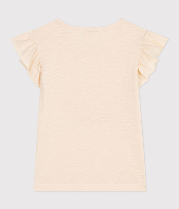 T-Shirt aus geflammtem Jersey Kinder/M&auml;dchen naturfarben