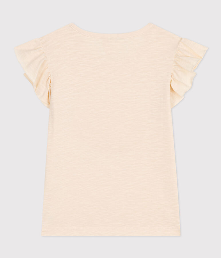 T-Shirt aus geflammtem Jersey Kinder/M&auml;dchen naturfarben AVALANCHE