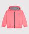 Kinder-Jacke aus einfarbigem PU rosa FLAMAND