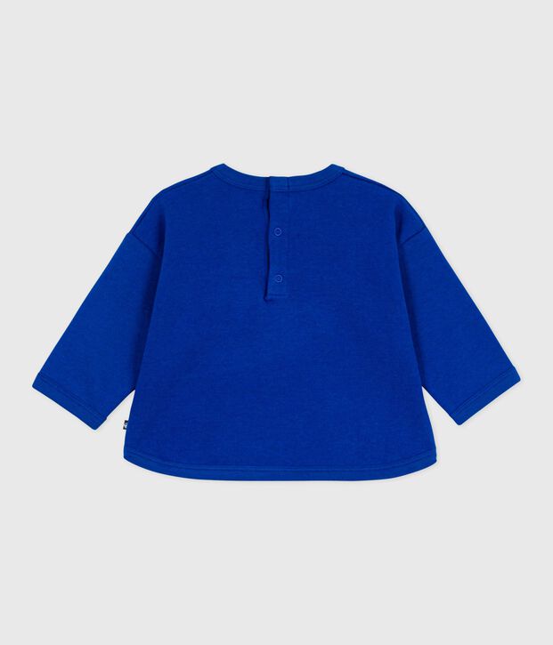 Baby-Sweatshirt aus Baumwolle mit Walmotiv blau