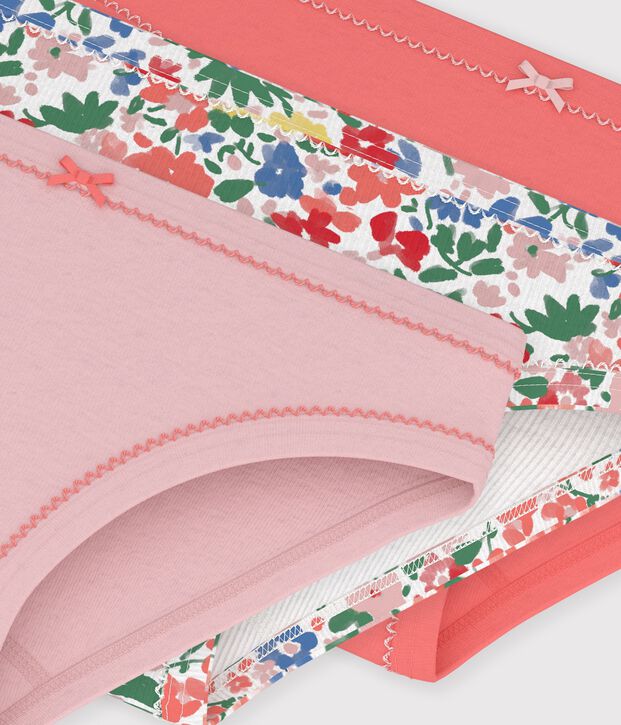Set Kinder-Slips aus Baumwolle mit Blumenmotiv vielfarbig