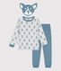 Kinderpyjama aus Baumwolle Hund mit Maske