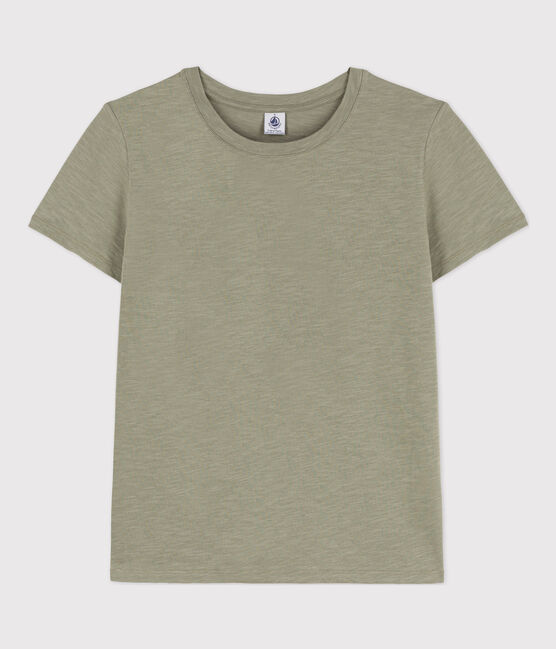 T-Shirt LE DROIT aus Baumwolle mit Rundhalsausschnitt grün MARECAGE