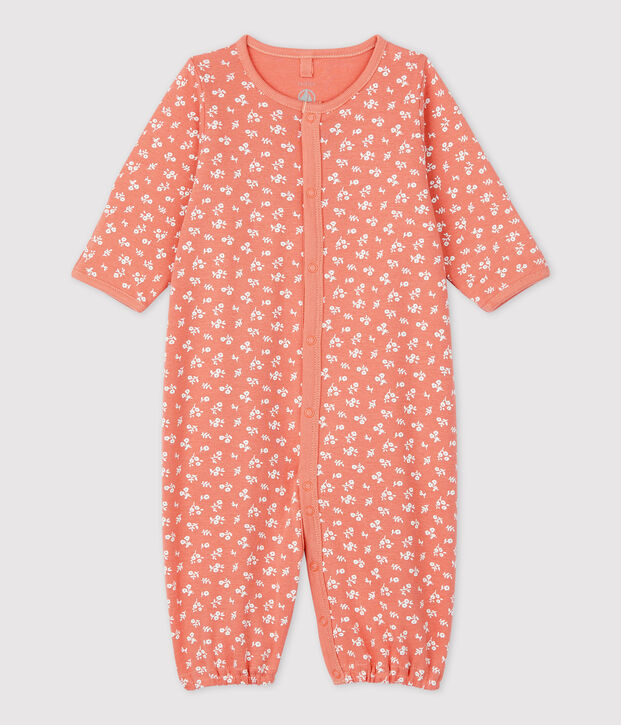 Baby-Overall aus Bio-Baumwolle rosa/weiss