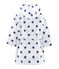 Frottee-Bademantel für kleine Jungen weiss MARSHMALLOW/blau MEDIEVAL