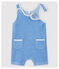 Kurze Baby-Latzhose in Blau aus Bio-Baumwoll-Bouclé-Frottee blau EDNA