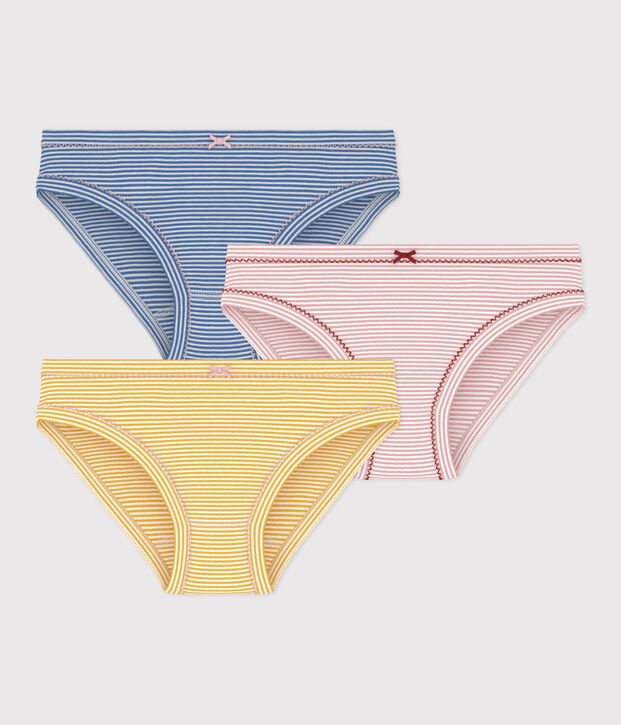 Set Kinder-Slips aus Baumwolle mit Streifen vielfarbig