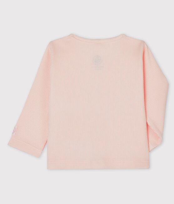 Baby-Cardigan aus 2x2-Rippstrick aus Bio-Baumwolle rosa FLEUR