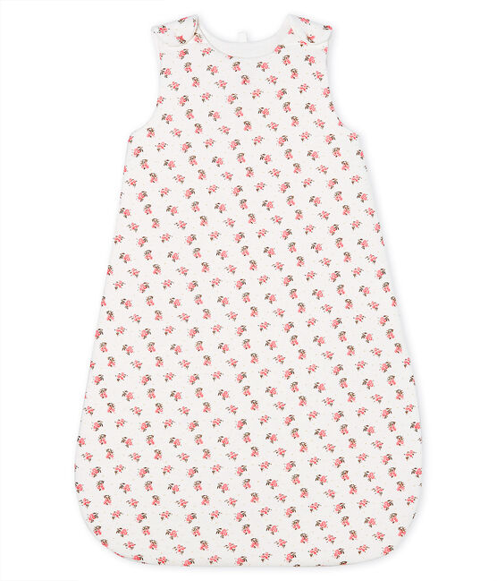 Babyschlafsack aus Velours weiss MARSHMALLOW/weiss MULTICO