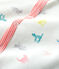 Baby-Strampler aus Double-Face-Jersey mit buntem Katzen-Motiv weiss MARSHMALLOW/weiss MULTICO