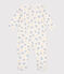 Strampler aus Baumwolle mit Minibus weiss MARSHMALLOW/weiss MULTICO