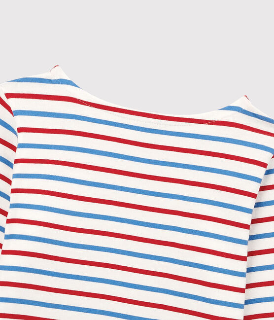 Streifenshirt aus Baumwolle für Damen weiss MARSHMALLOW/rot BRASIER/blau PEPS