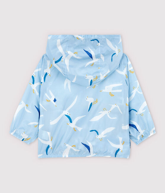 Baby-Windjacke aus leichtem, recyceltem Polyamid für Jungen blau JASMIN/weiss MULTICO
