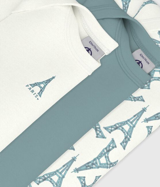 Set kurzärmeliger Baby-Bodys aus Baumwolle mit Eiffelturm variante 1